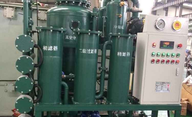 ZJA6高效雙級真空濾油機河北高晶電器設備有限公司使用現場